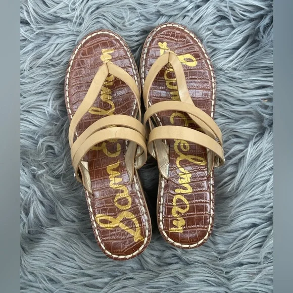 Sam Edelman Women's Size 9 Rasha Wedge Sandal Platform Strappy Tan Beige - Picture 10 of 10